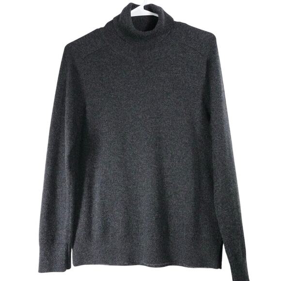 NWOT Quince Women’s Gray Medium Mongolian Cashmere Turtleneck Top Sweater 0815 - Picture 1 of 8